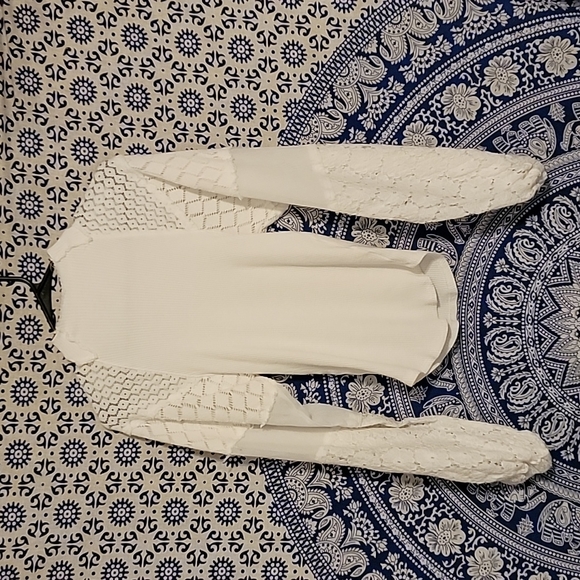 Free people mock neck balloon sleeve top - Picture 1 of 6